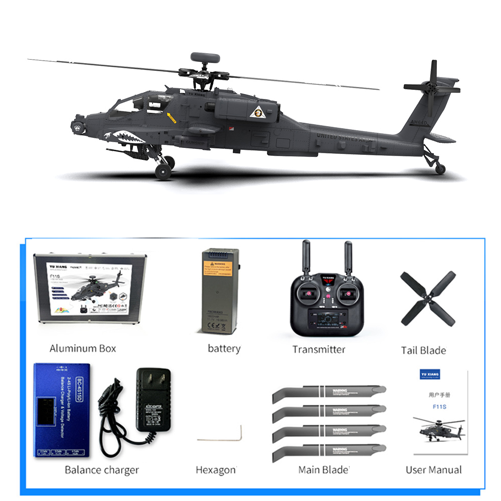 YuXiang F11S Apache AH-64 GPS Stabilized RC Helicopter