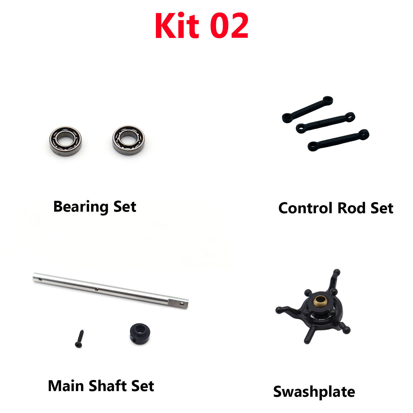 RC ERA C186 B105 Bearing Set, Control Rod Set, Main Shaft Set, Swashplate