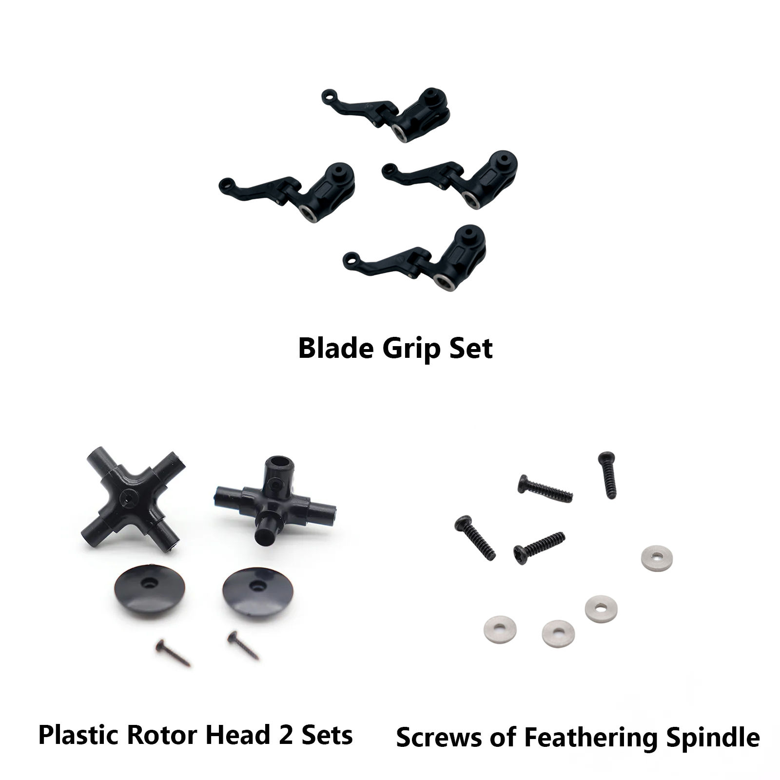 RC ERA C159/C187 EC135 Blade Grip Set, Plastic Rotor Head Set, Screws of Feathering Spindle