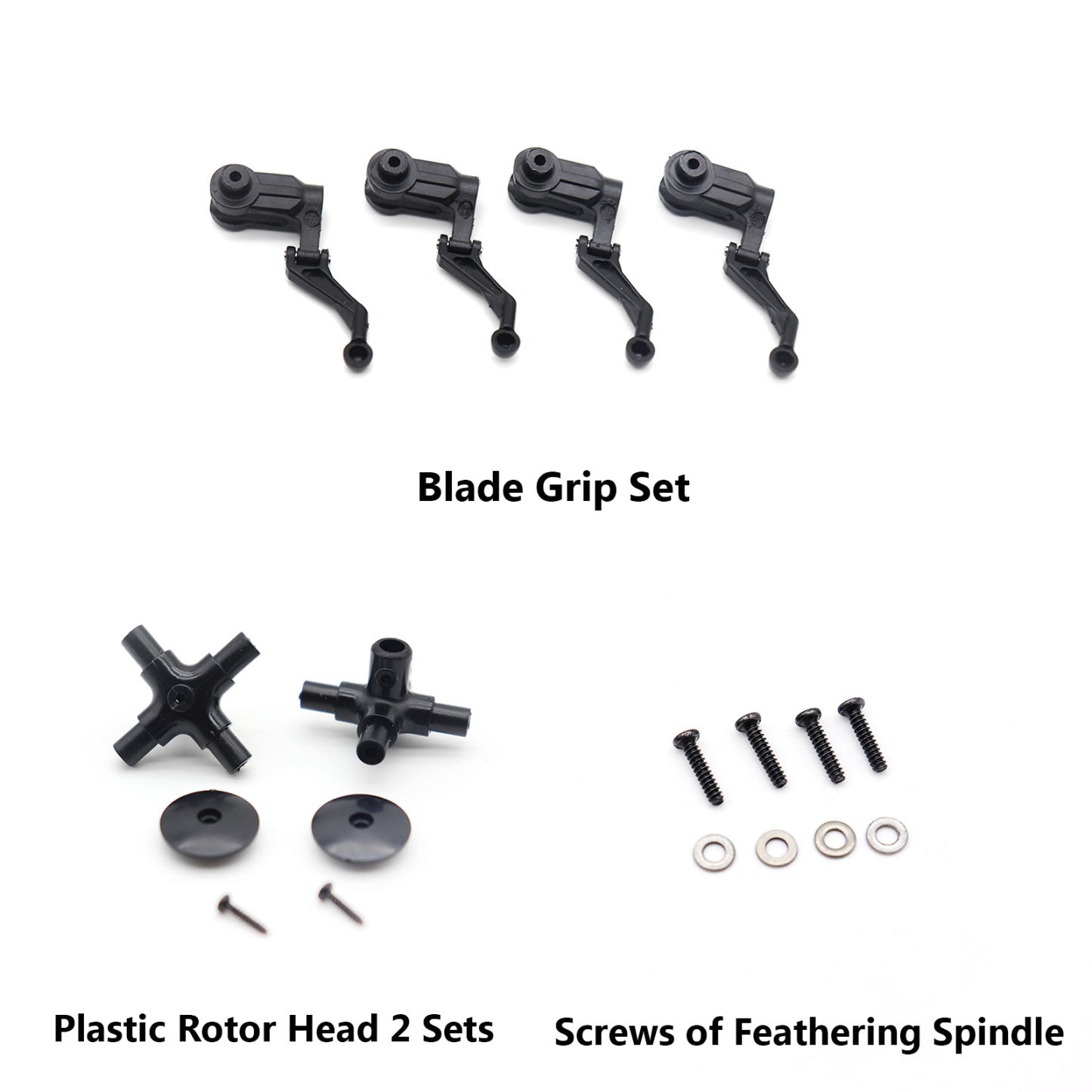 RC ERA C159/C187 EC135 Blade Grip Set, Plastic Rotor Head Set, Screws of Feathering Spindle
