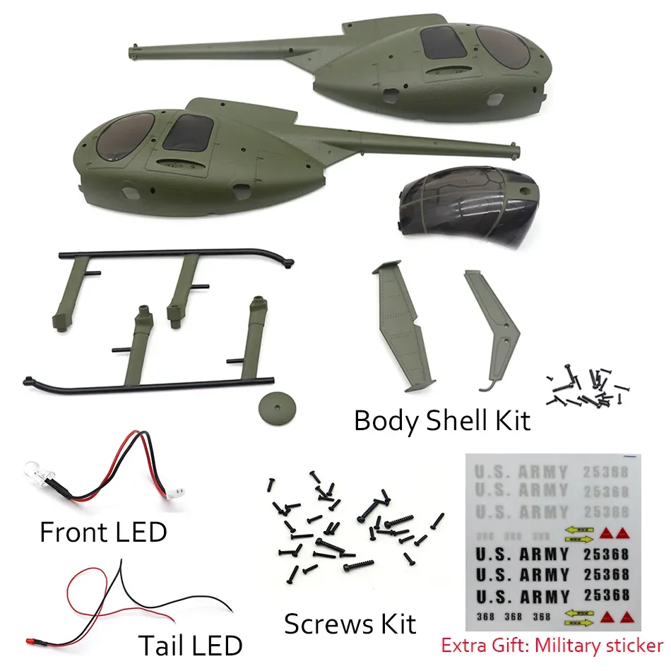 RC ERA C189 MD500 Body Set, Front LED, Tail LED, Screw Kit