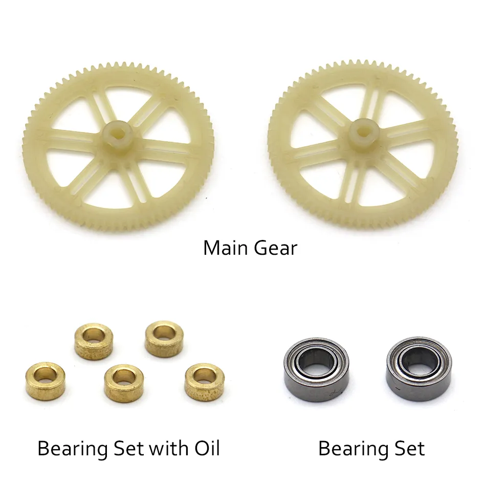 RC ERA C189 MD500 Main Gear, Copper Bushing, Bearing Set of Main Shaft