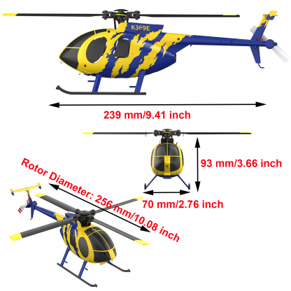 RC ERA C184 100 Size Mini MD500 Gyro Stabilized Helicopter 