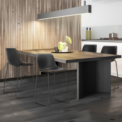 Metal Bar Stools Counter Height- Dining Chair Set of 2