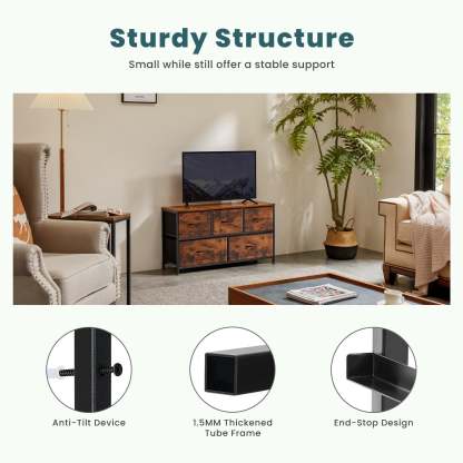 Dresser for Bedroom, Drawer Dresser Organizer Storage Drawers Fabric Storage Tower