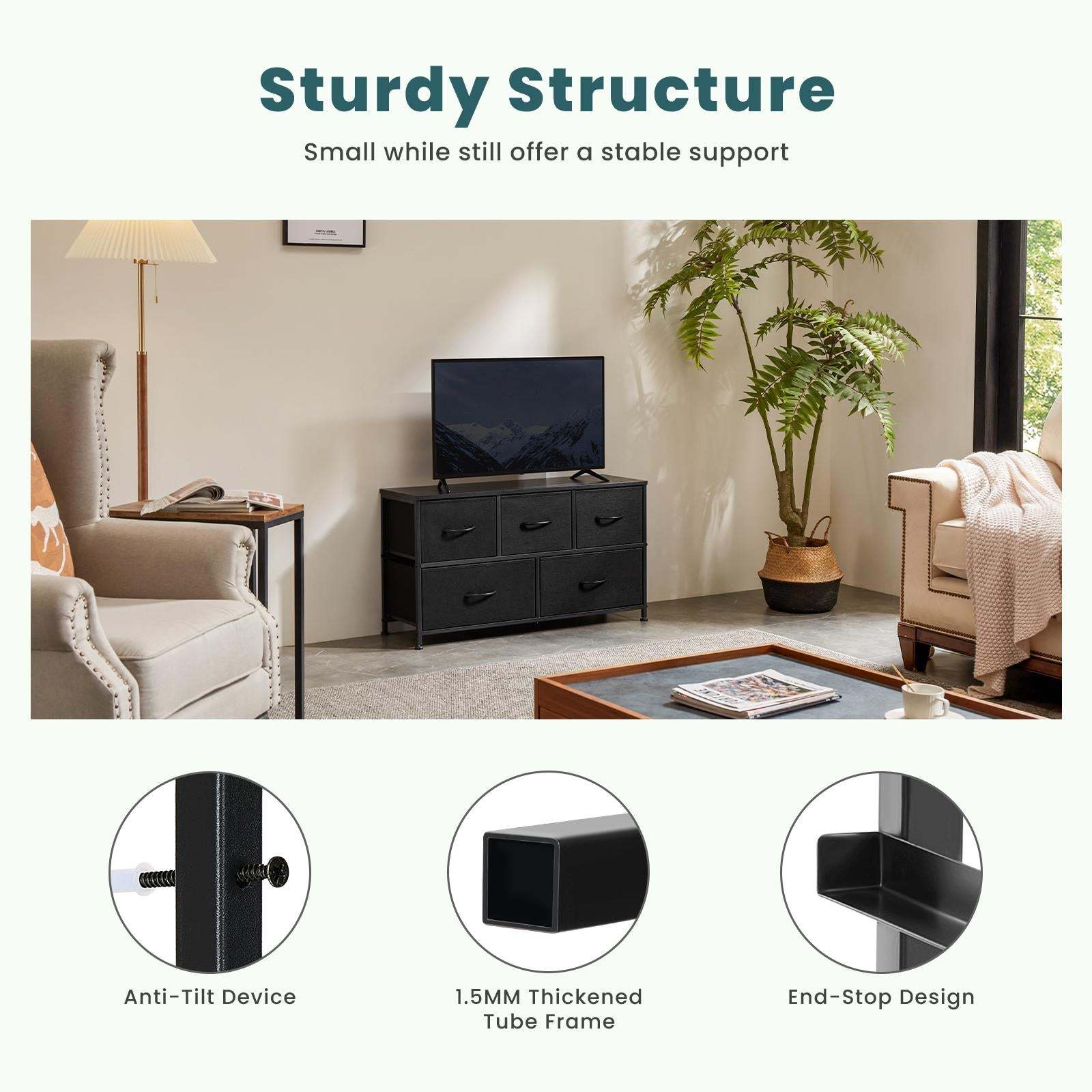 Dresser for Bedroom, Drawer Dresser Organizer Storage Drawers Fabric Storage Tower