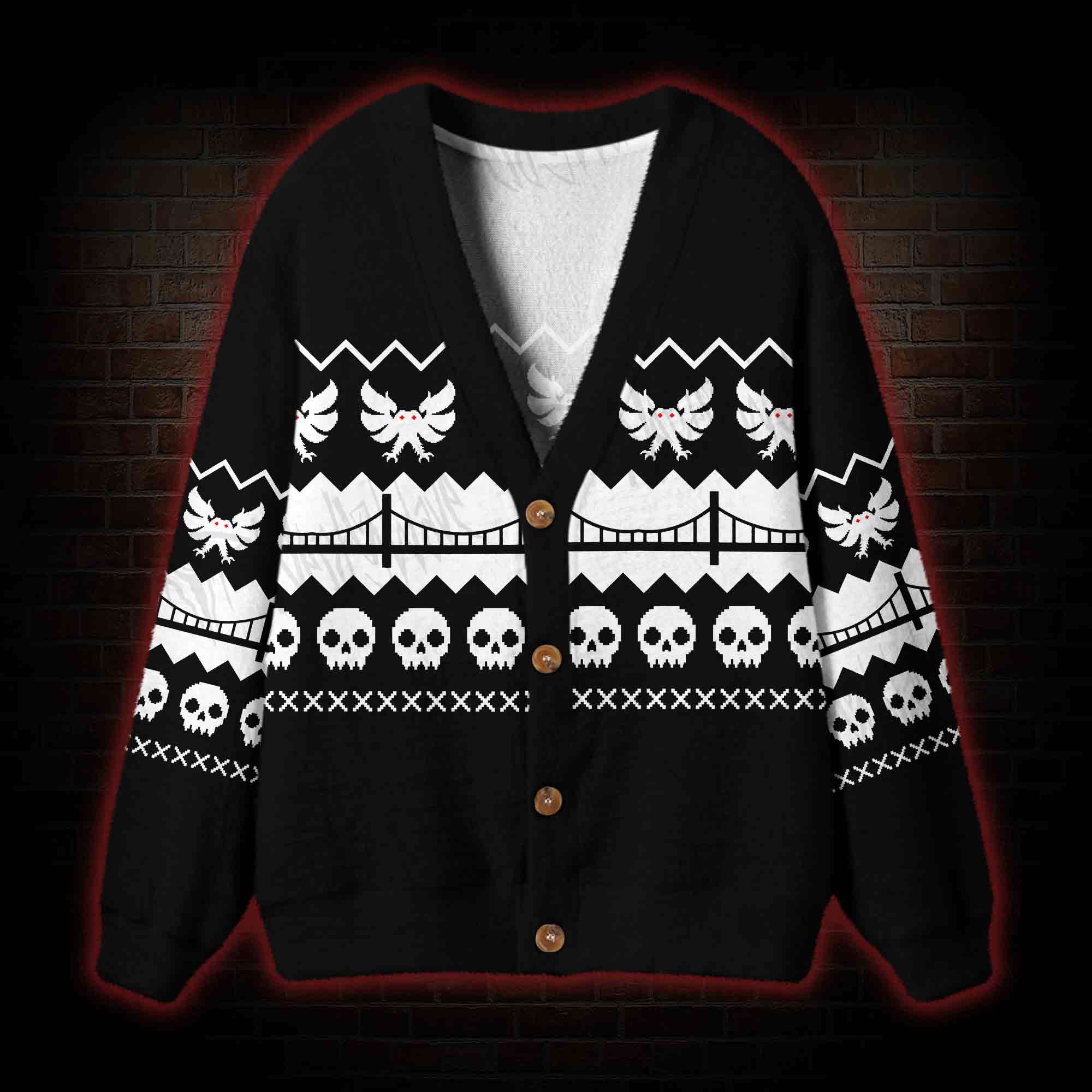 Mothman Cardigan Sweater
