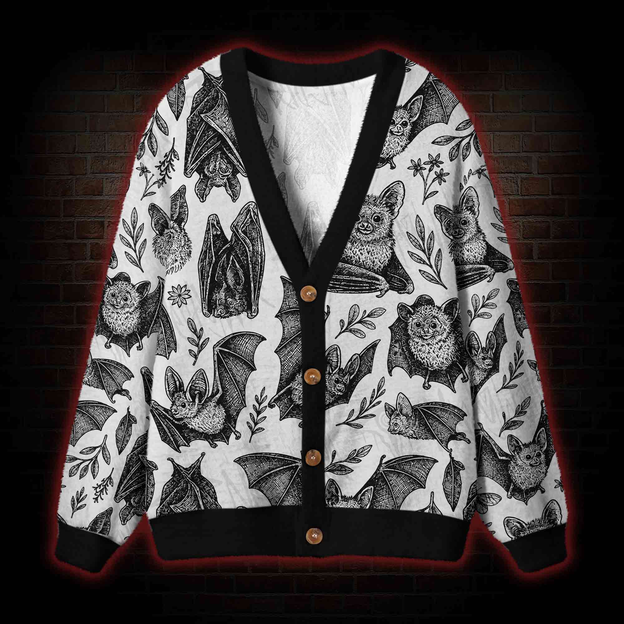 Echoing Bat Cardigan Sweater