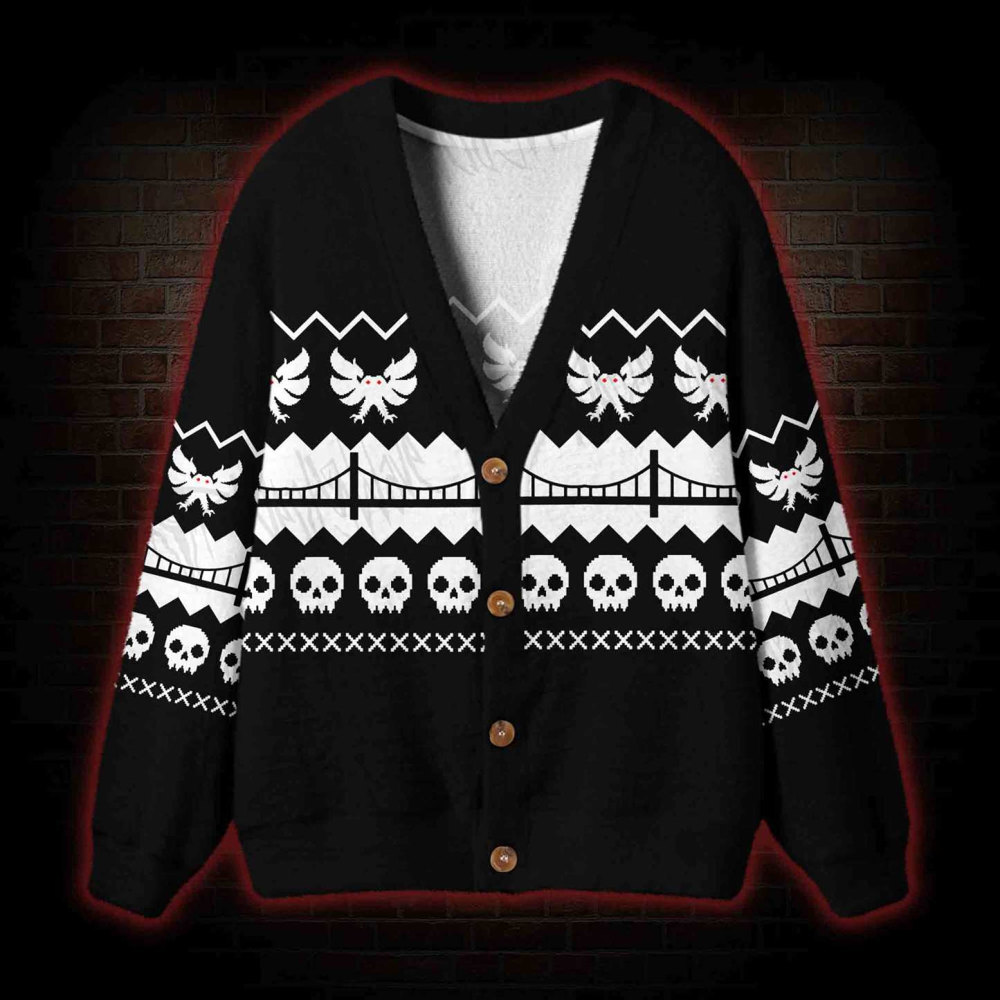 Mothman Cardigan Sweater
