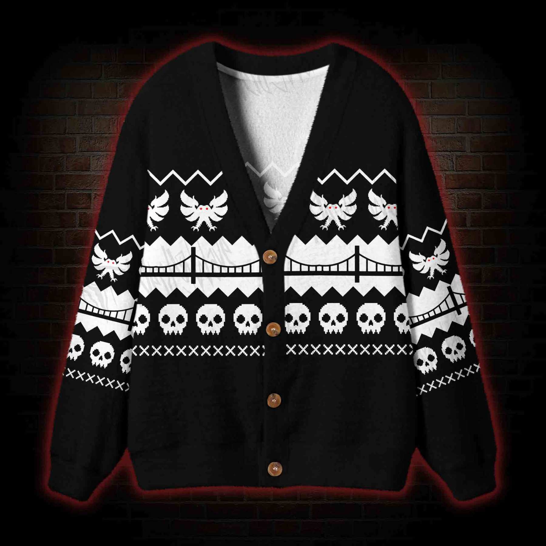 Mothman Cardigan Sweater