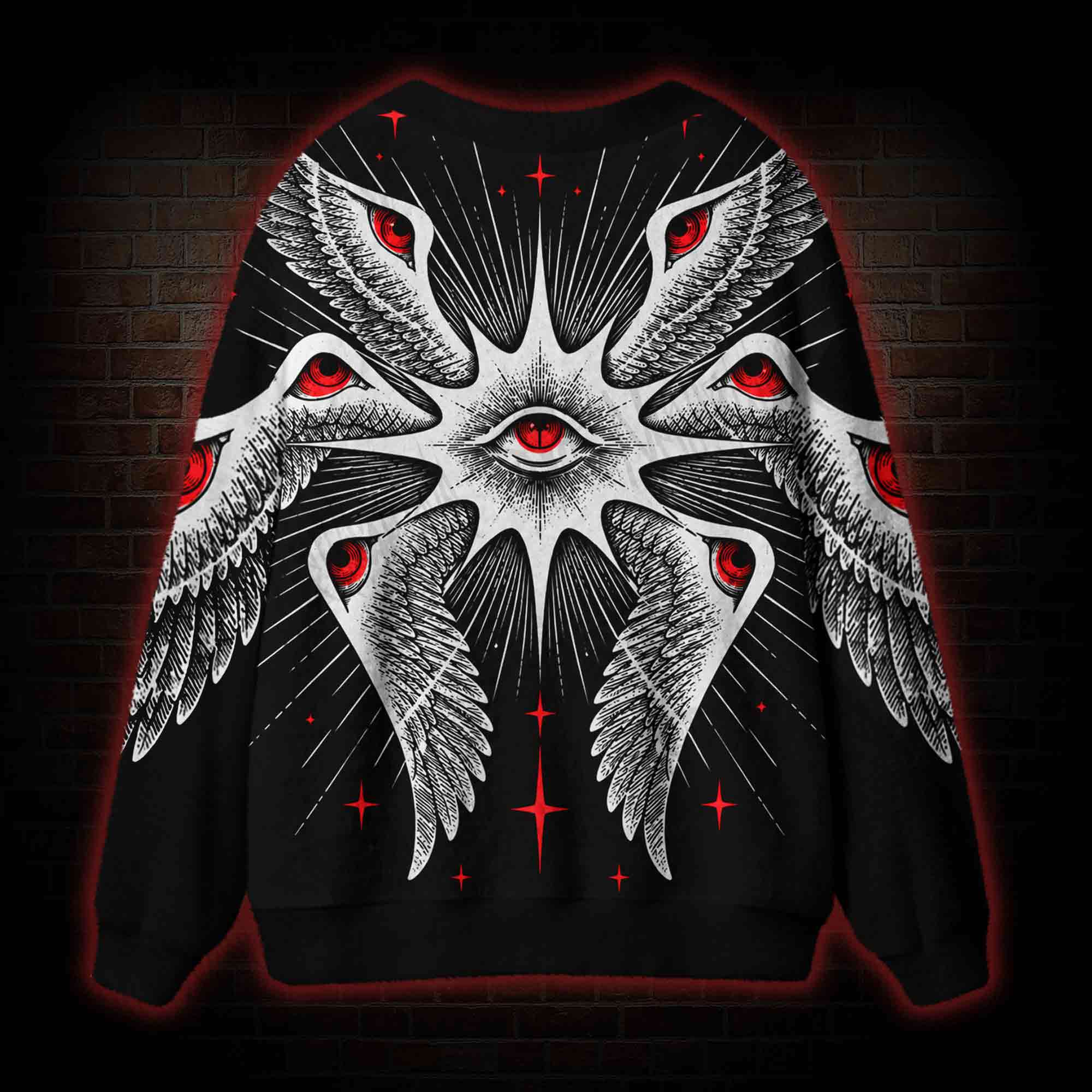 Gothic Seraphim Descent Cardigan Sweater