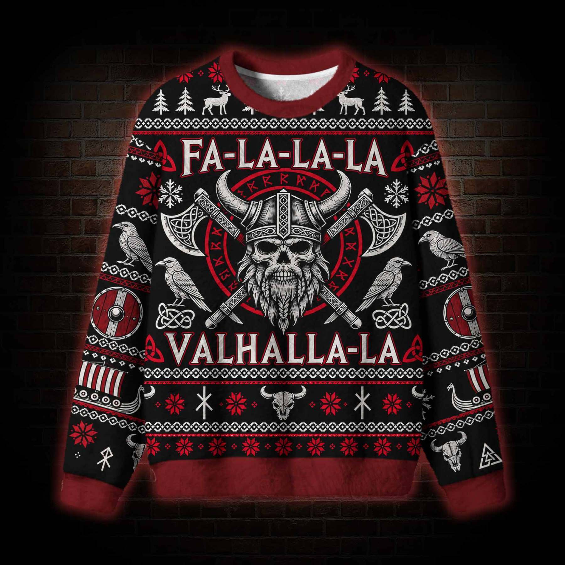 Viking Skull Ugly Sweatshirts
