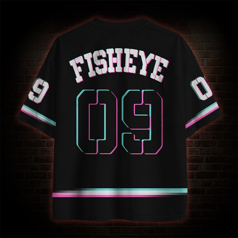 Fish Eye Glitch Cat Mesh Jersey