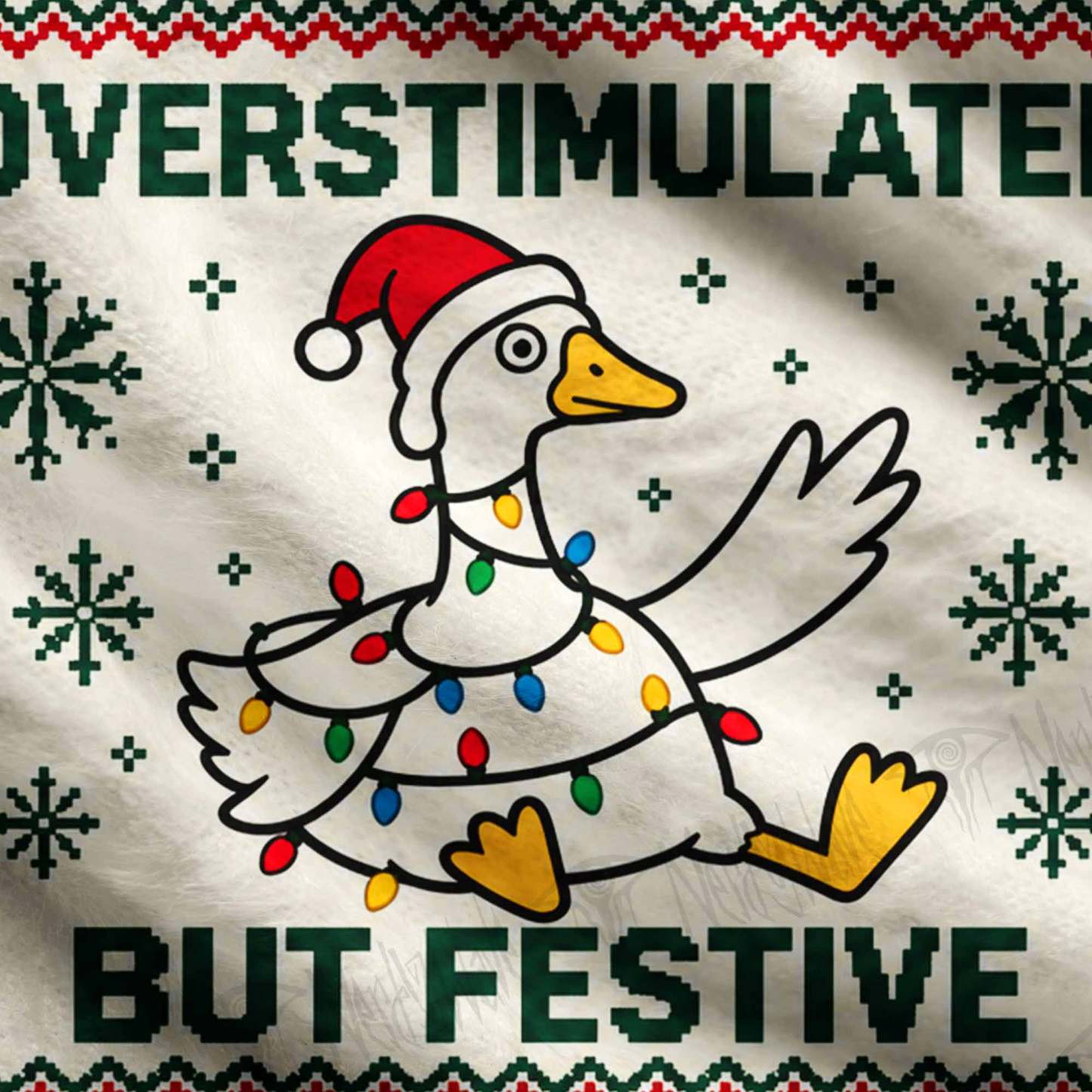 Overstimulated but Festive Ugly Sweatshirts