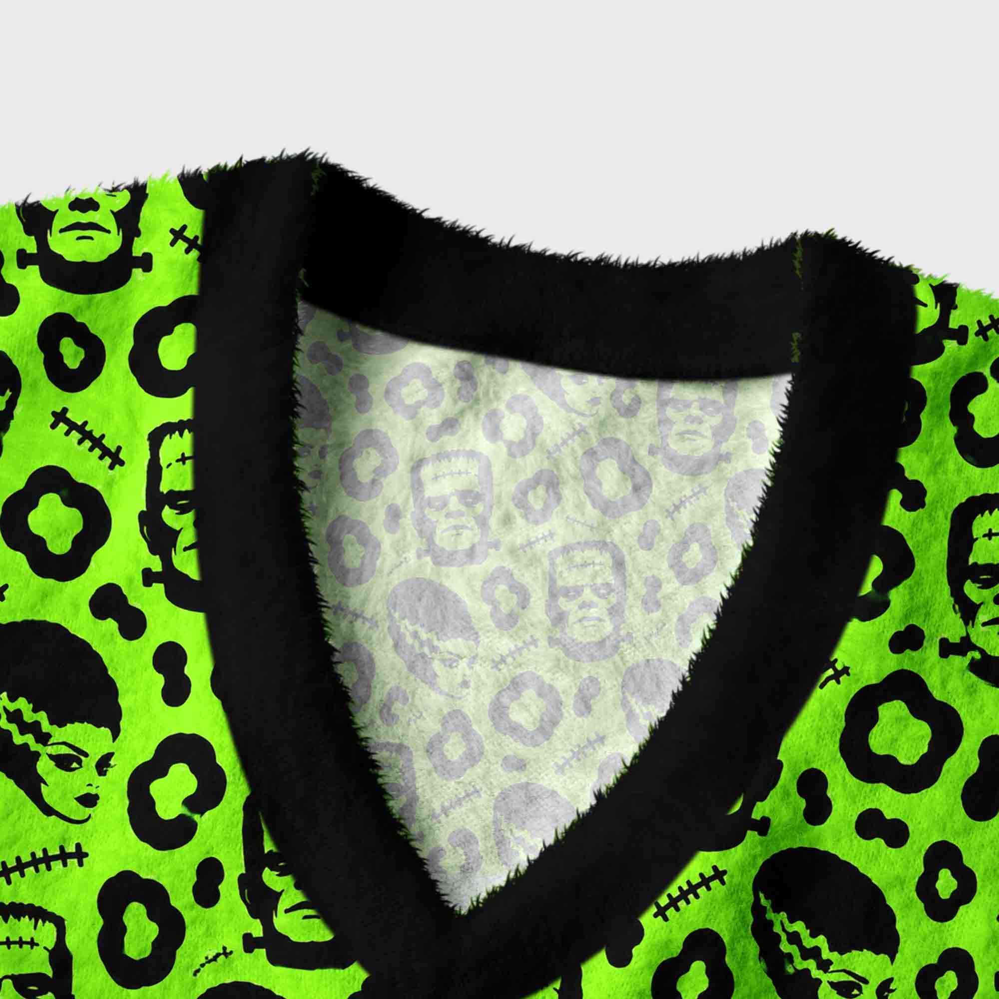 Neon Green Monster Ugly Sweater Vest