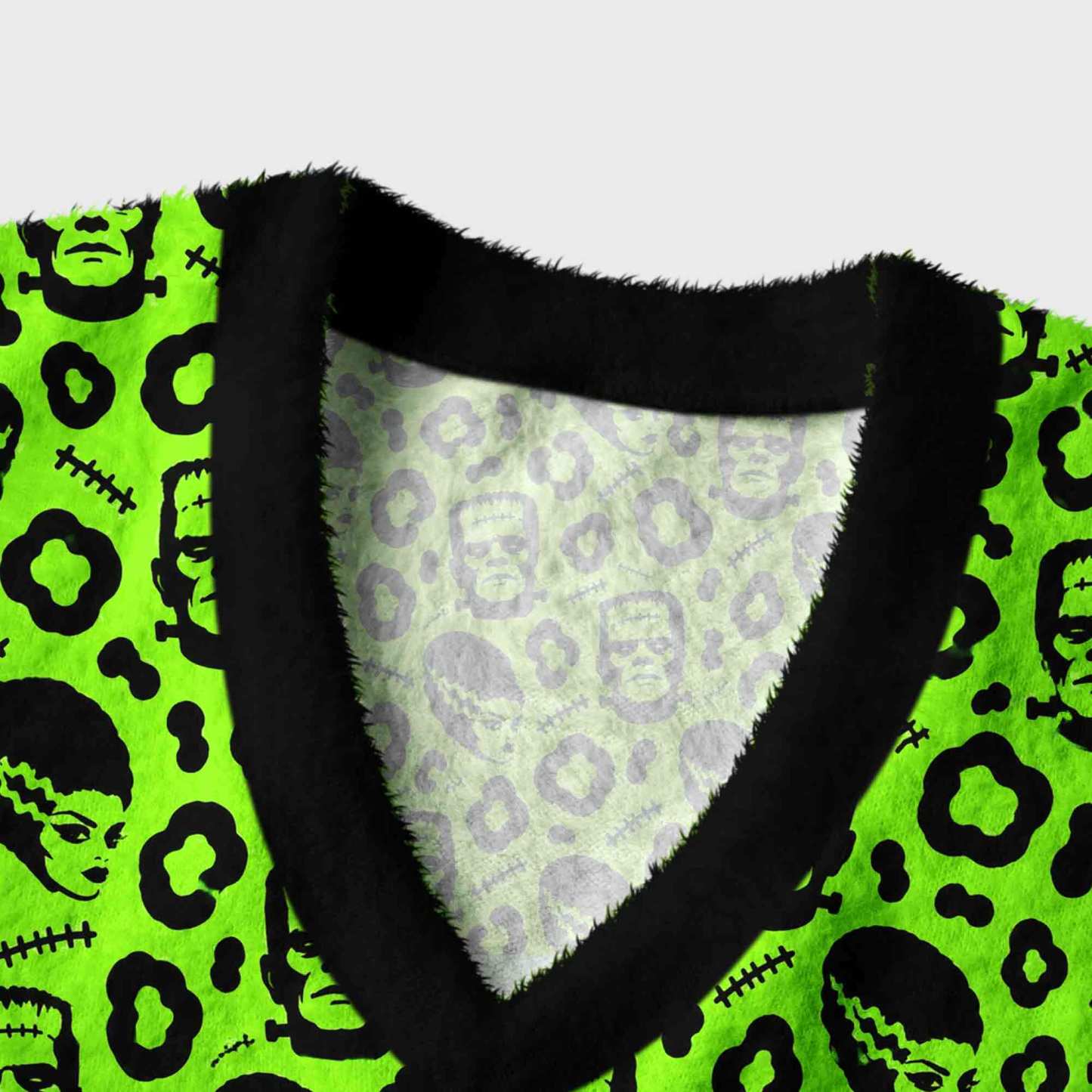 Neon Green Monster Ugly Sweater Vest