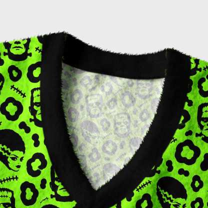 Neon Green Monster Ugly Sweater Vest