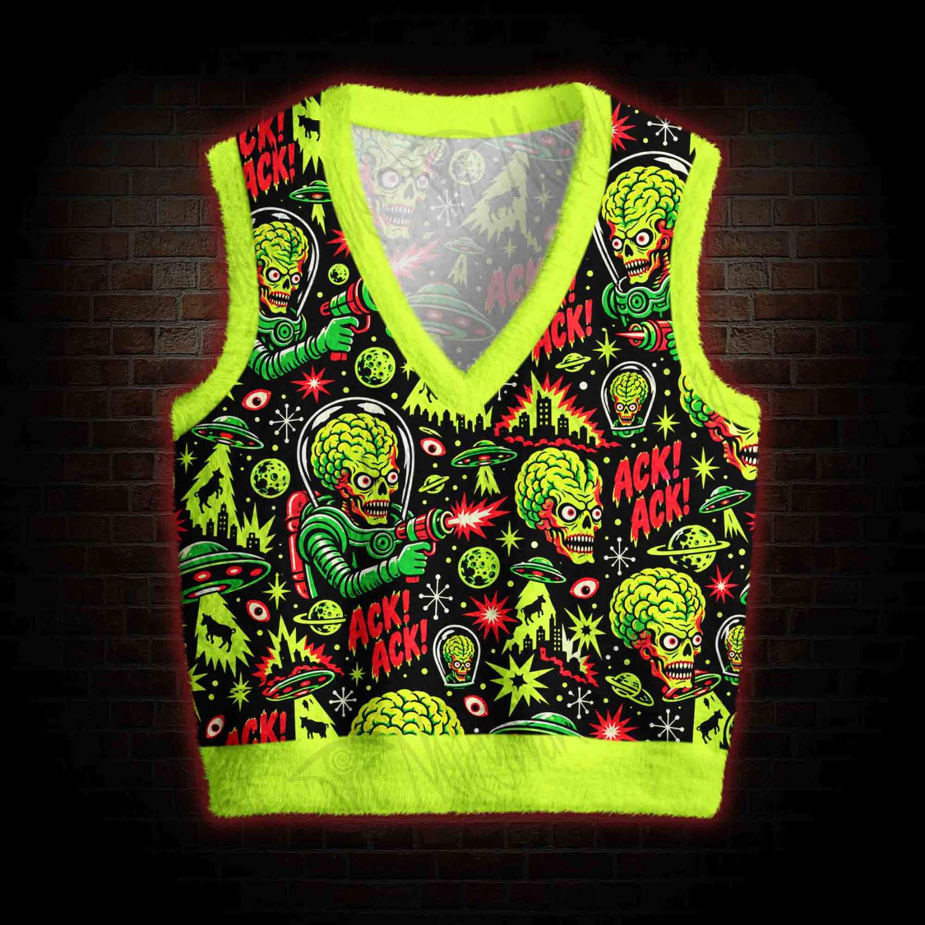 Ack Ack Ugly Sweater Vest