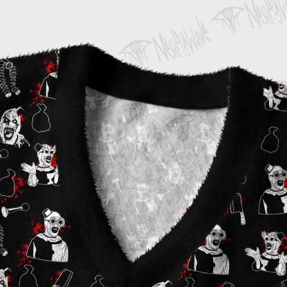 Horror Clown Ugly Sweater Vest