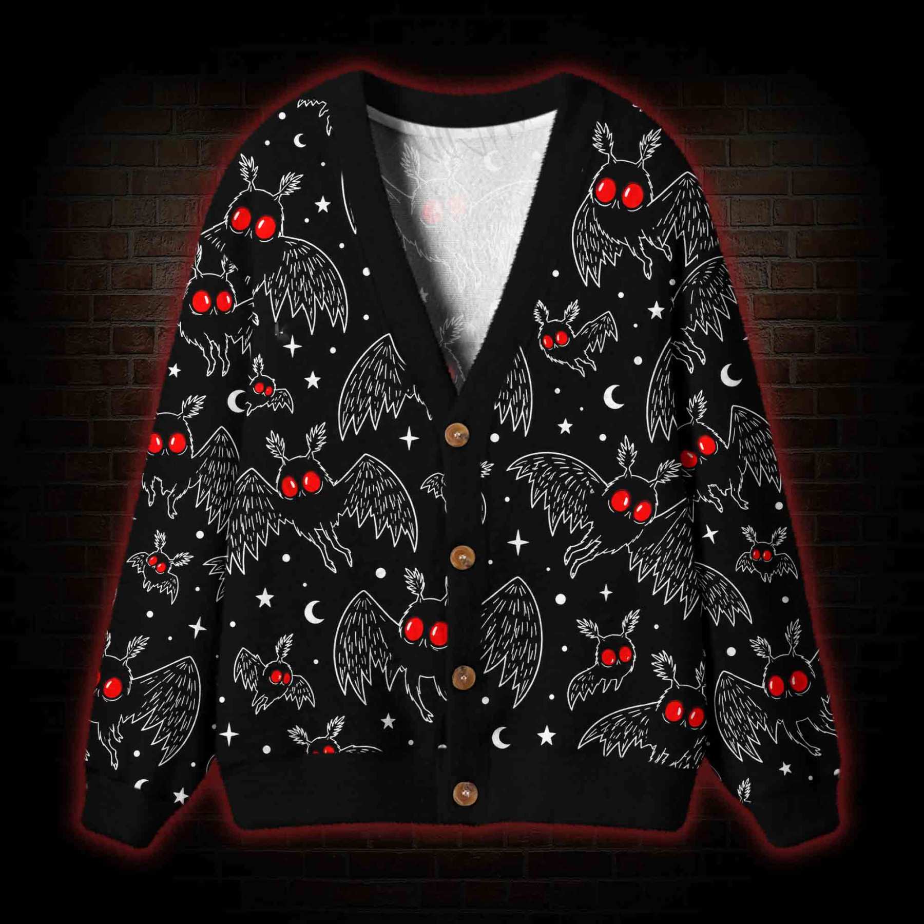 Mothman Lore Cardigan Sweater