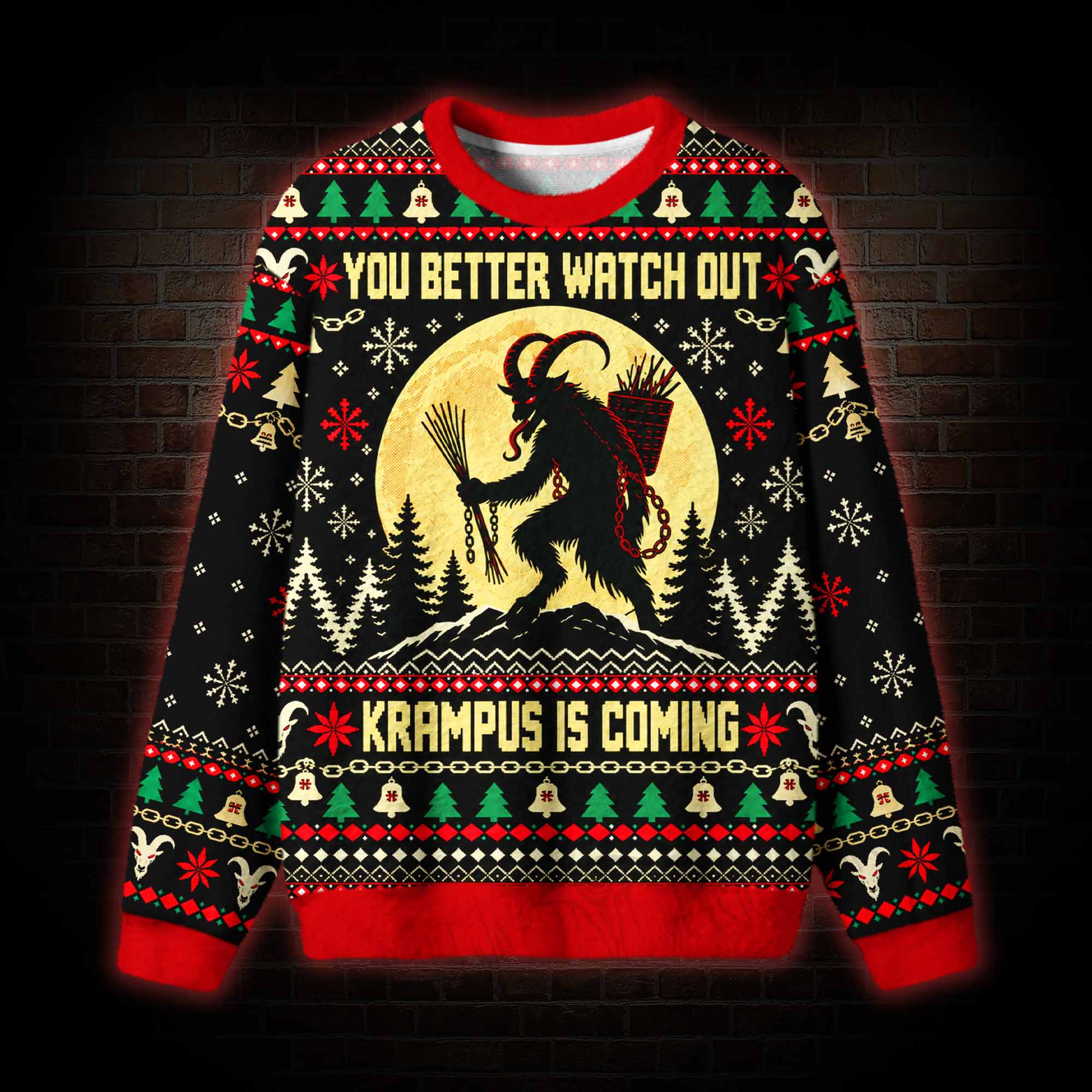 Krampus is Coming Ugly Sweatshirts