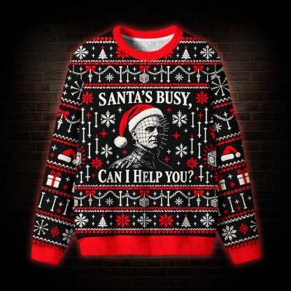 Santa's Busy, can I Help You? Ugly Sweatshirts