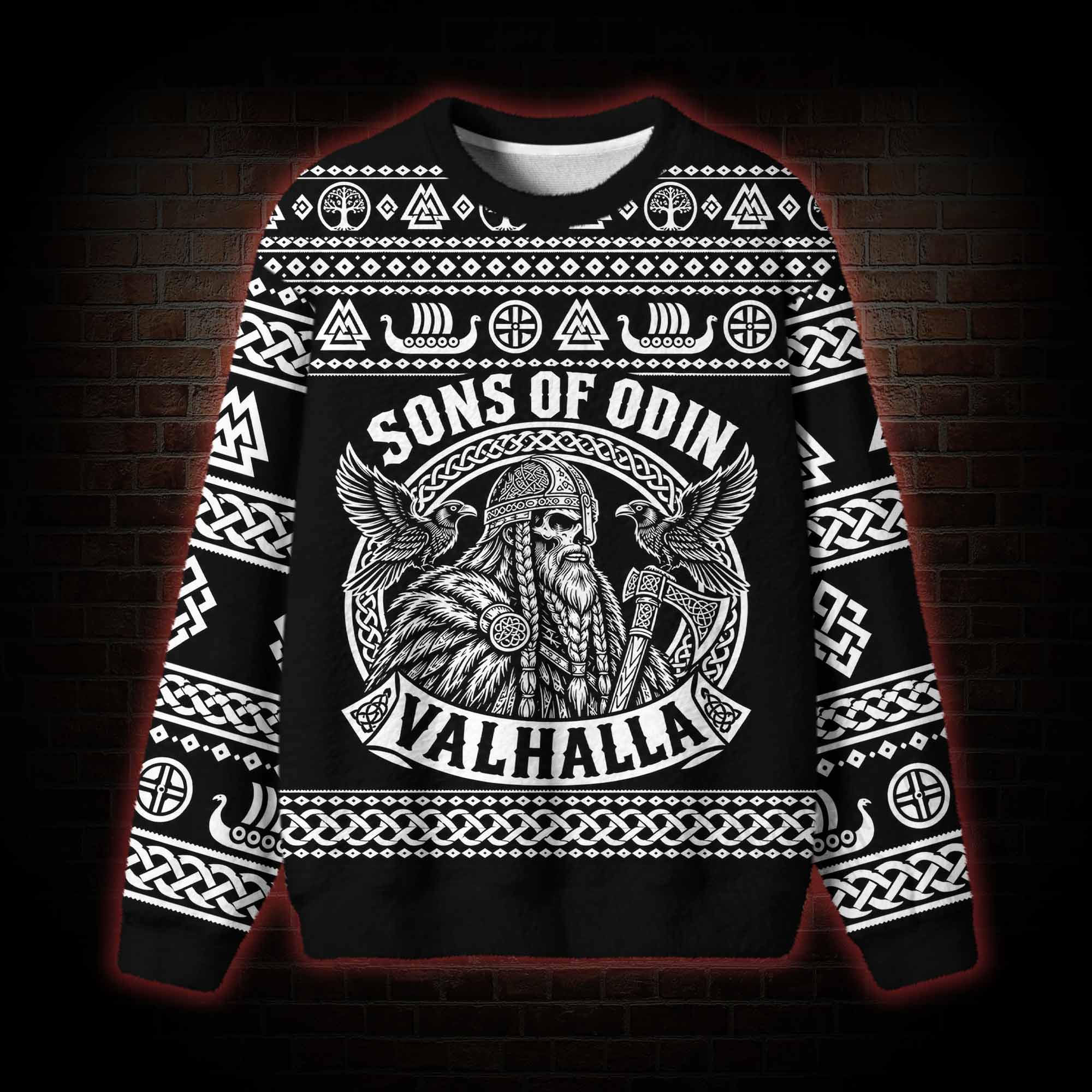 Sons of Odin Viking Ugly Sweatshirts