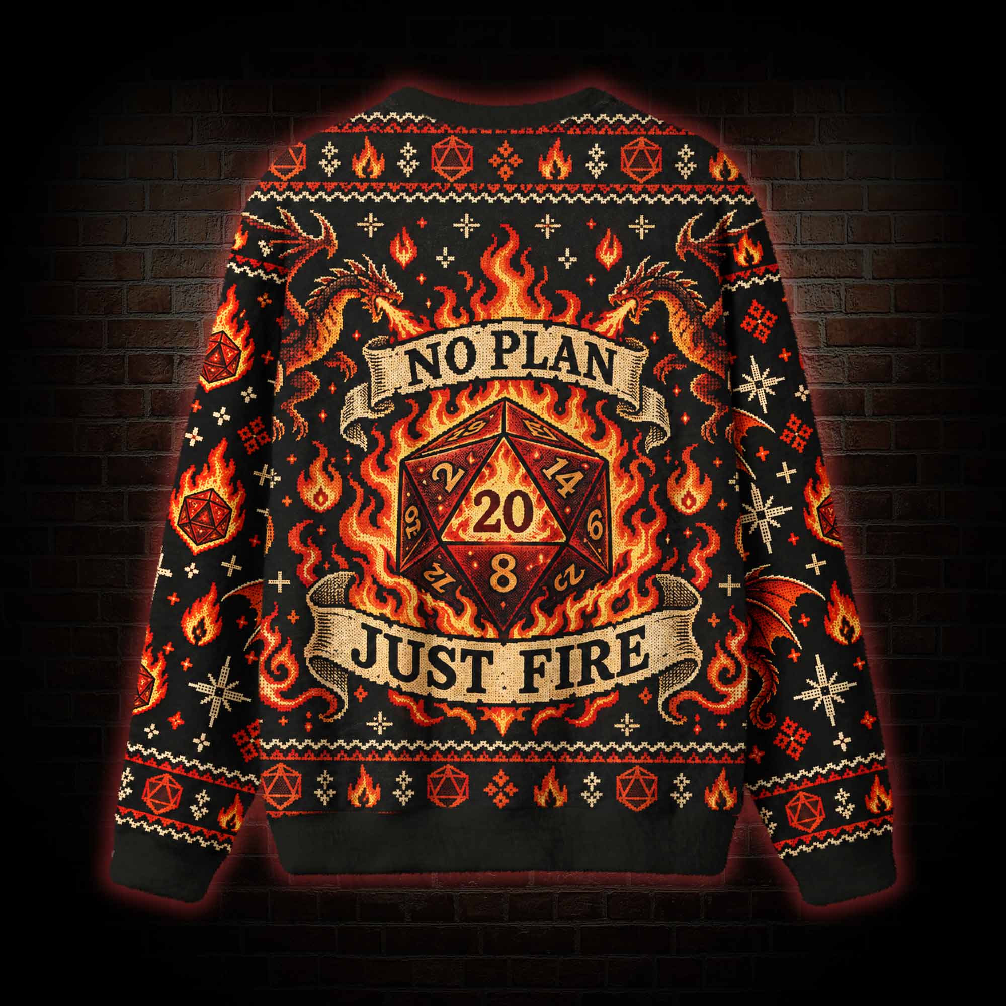 No Plan Just Fire Ugly Sweatshirts