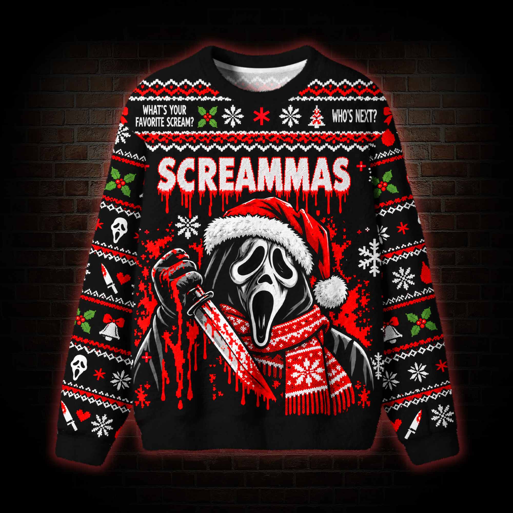 Merry Screammas Ugly Sweatshirts