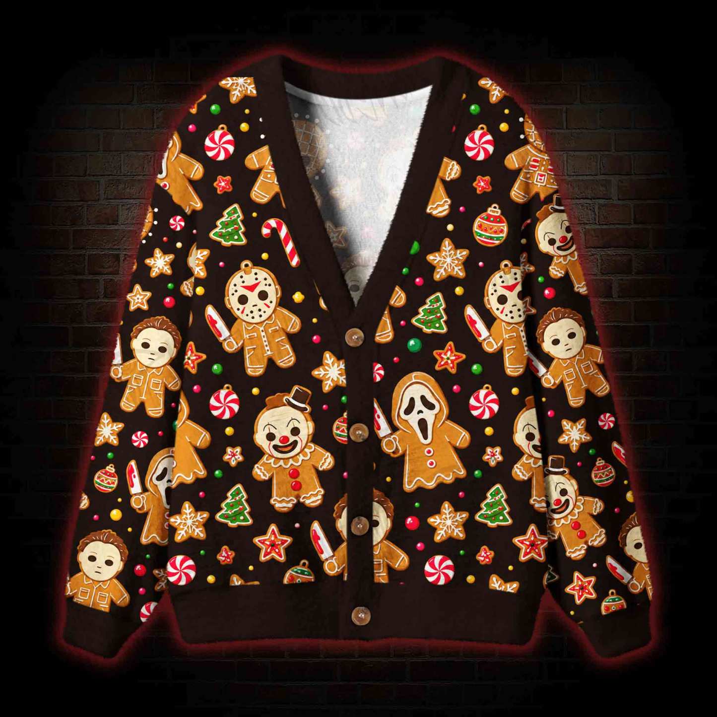 Slasher Cookie Cardigan Sweater