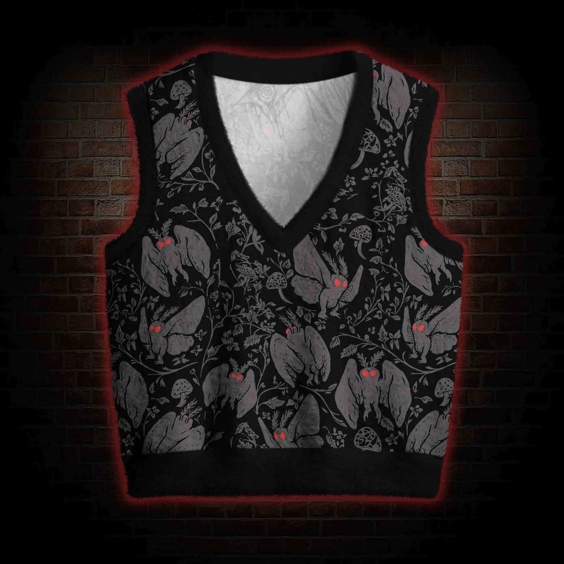 Mothman in the Jungle Ugly Sweater Vest