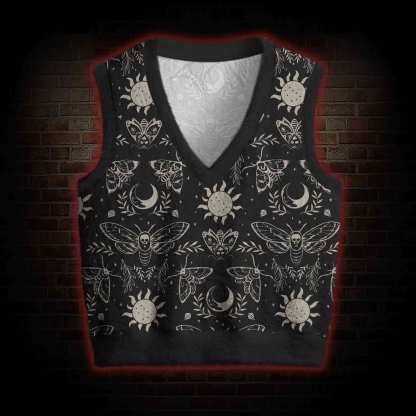Occult Moth Ugly Sweater Vest