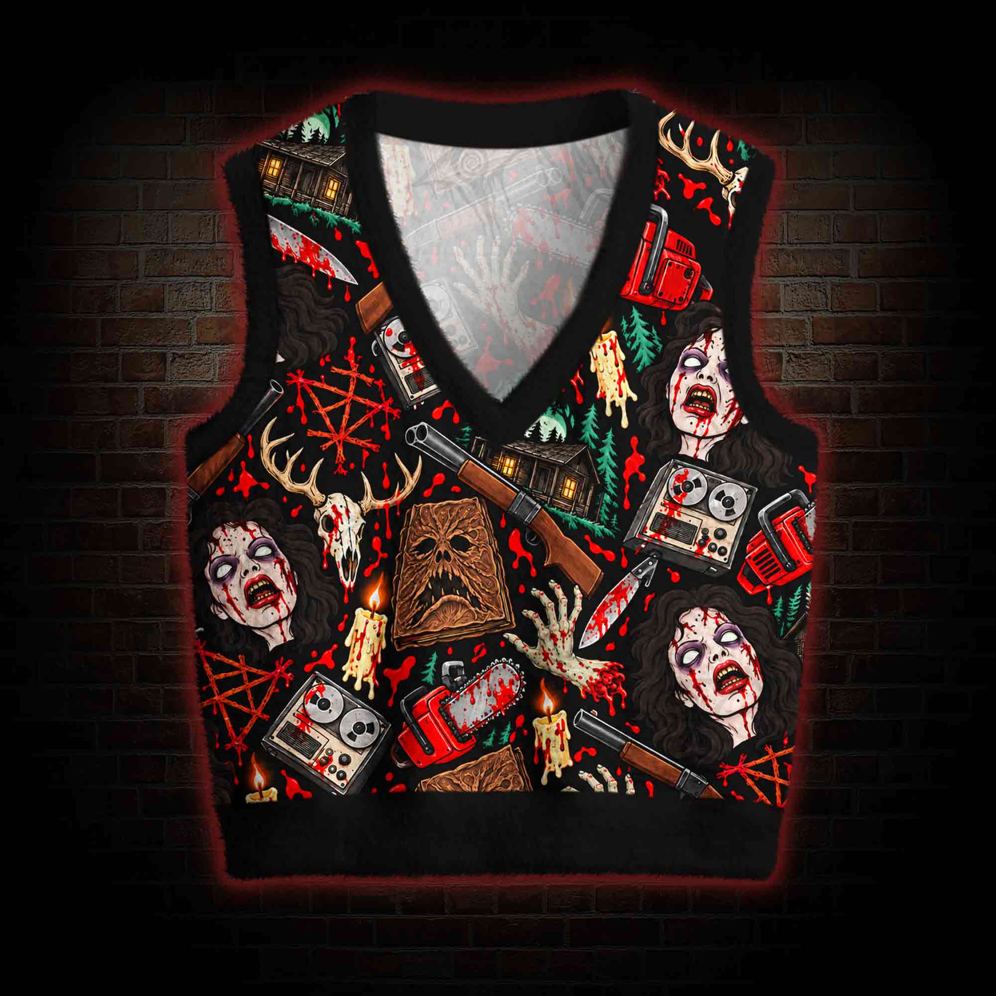 Groovy Dead Ugly Sweater Vest