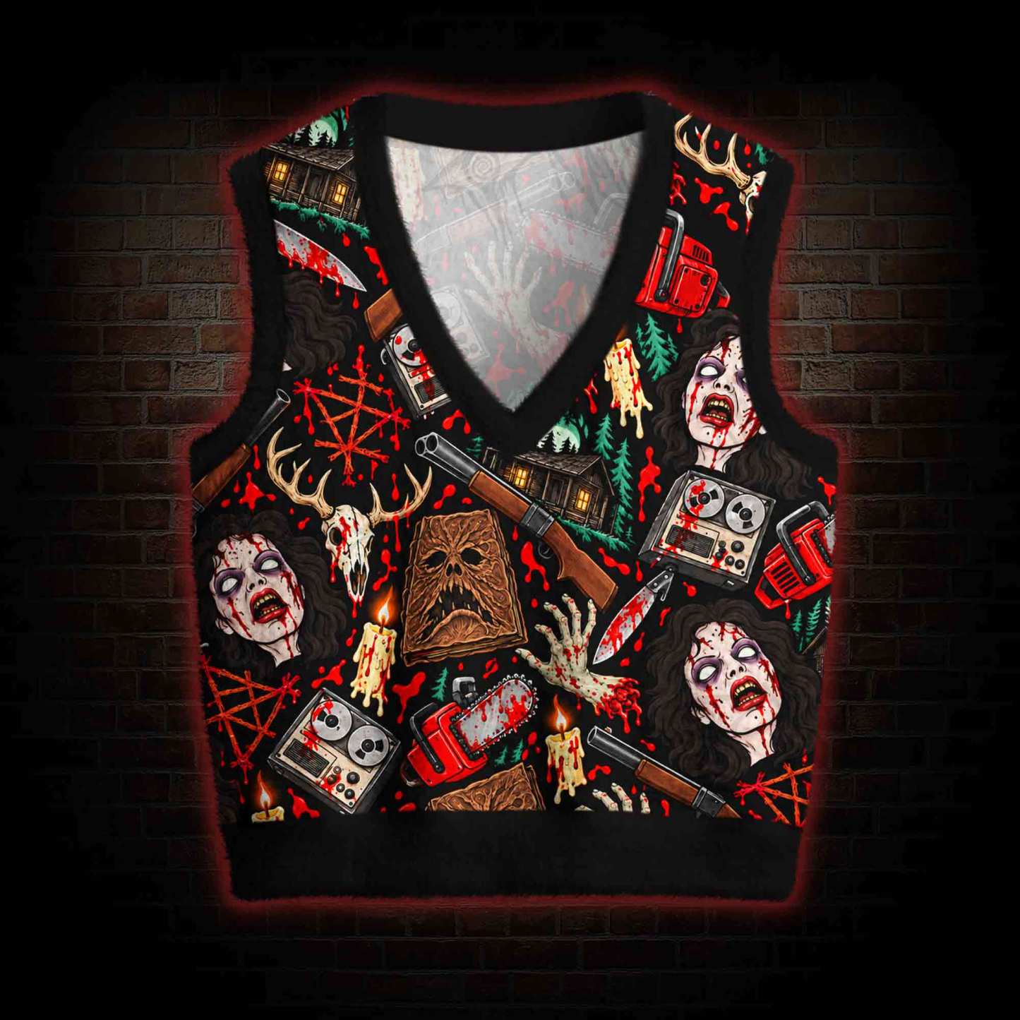 Groovy Dead Ugly Sweater Vest