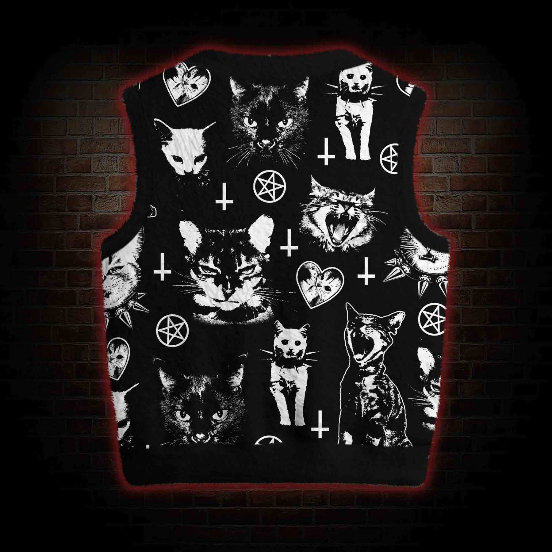 Cats Ugly Sweater Vest