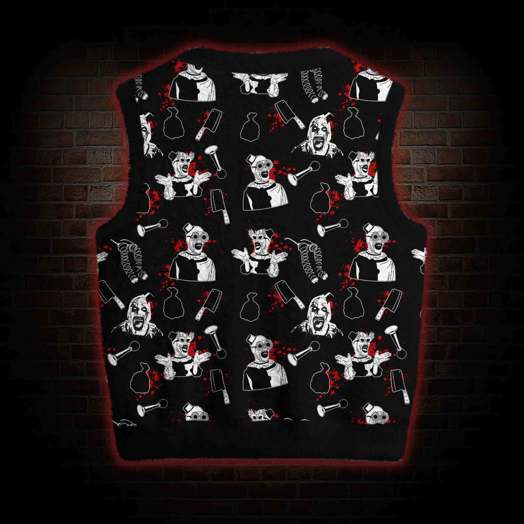 Horror Clown Ugly Sweater Vest