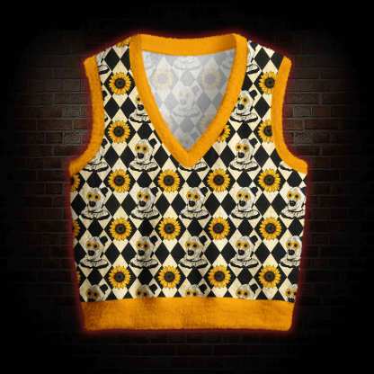 Sunflower Clown Ugly Sweater Vest