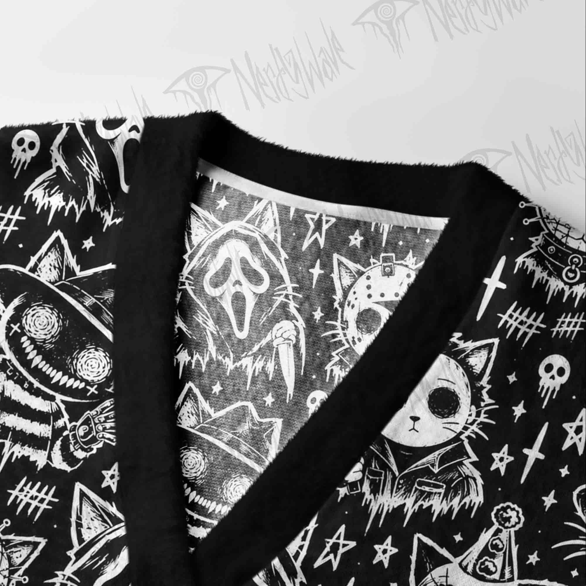 Slashers but Cats Cardigan Sweater