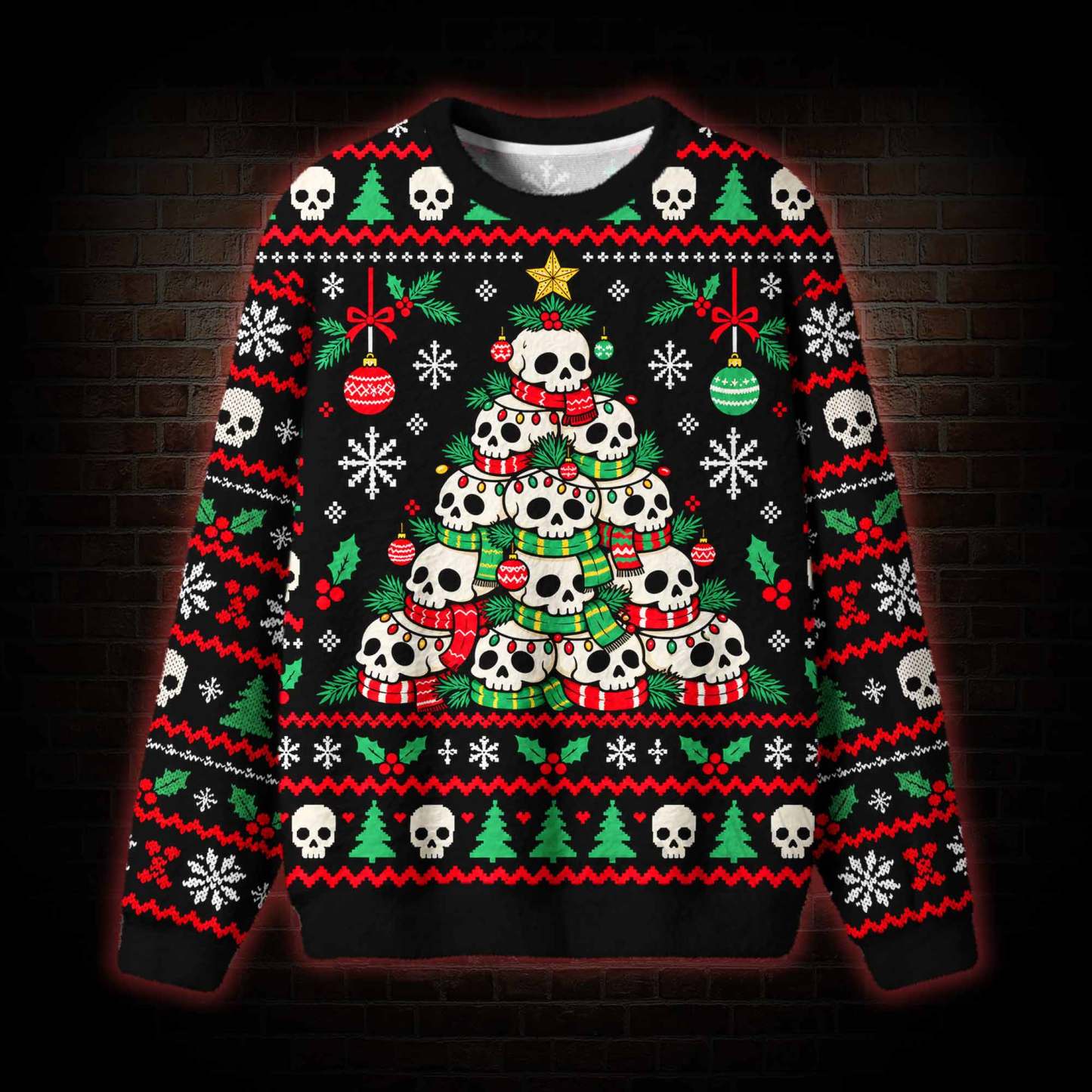 Deck the Skulls Ugly Sweatshirts