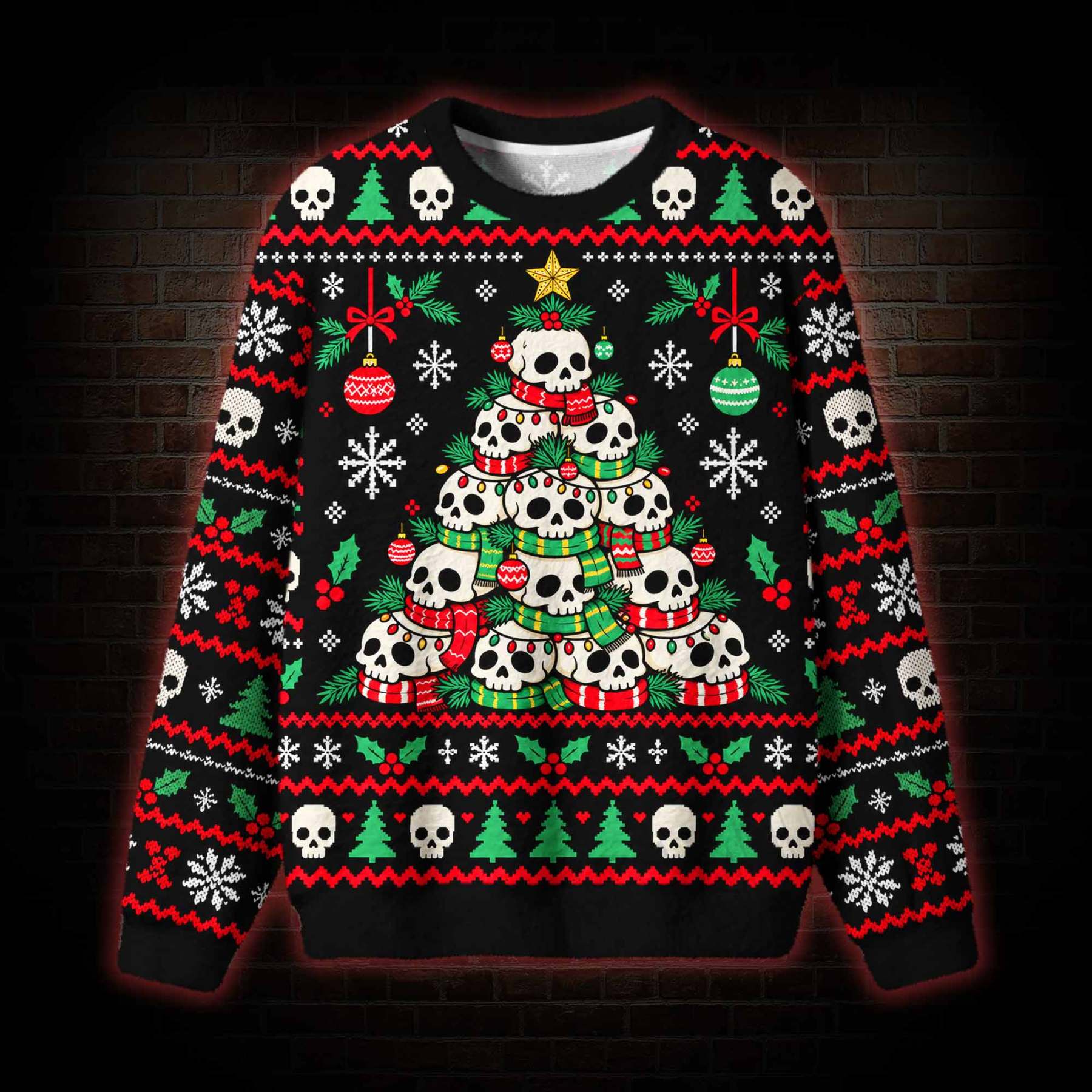 Deck the Skulls Ugly Sweatshirts