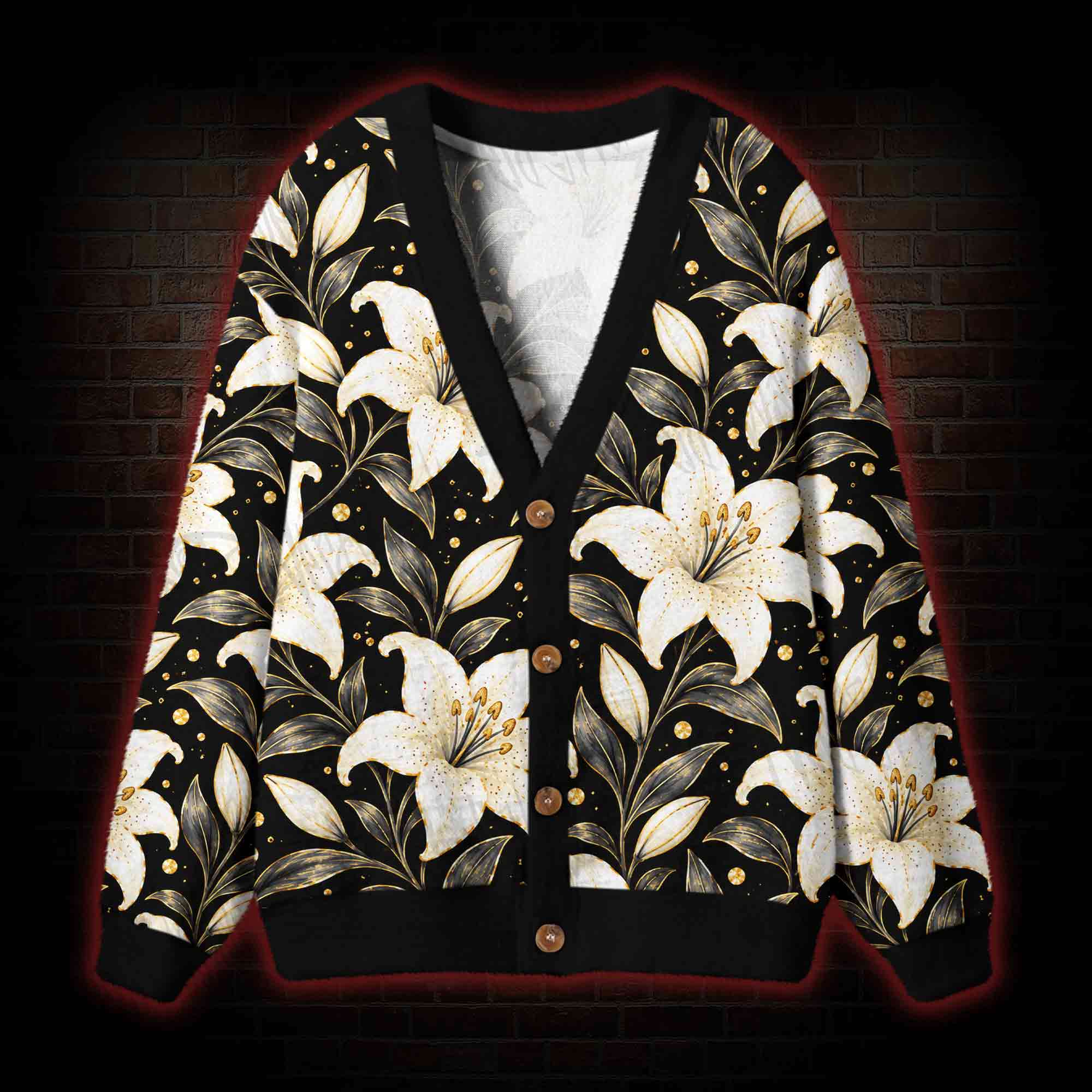 Gothic Lily Nocturne Cardigan Sweater