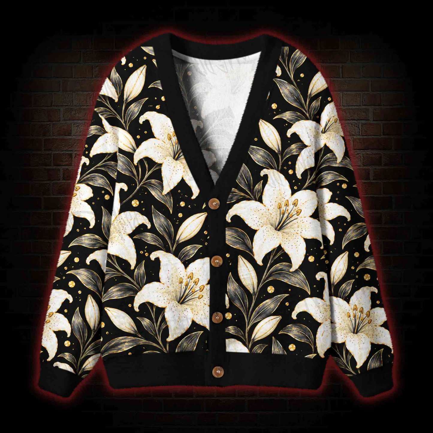 Gothic Lily Nocturne Cardigan Sweater