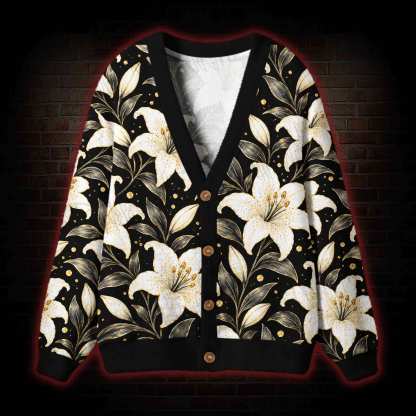 Gothic Lily Nocturne Cardigan Sweater