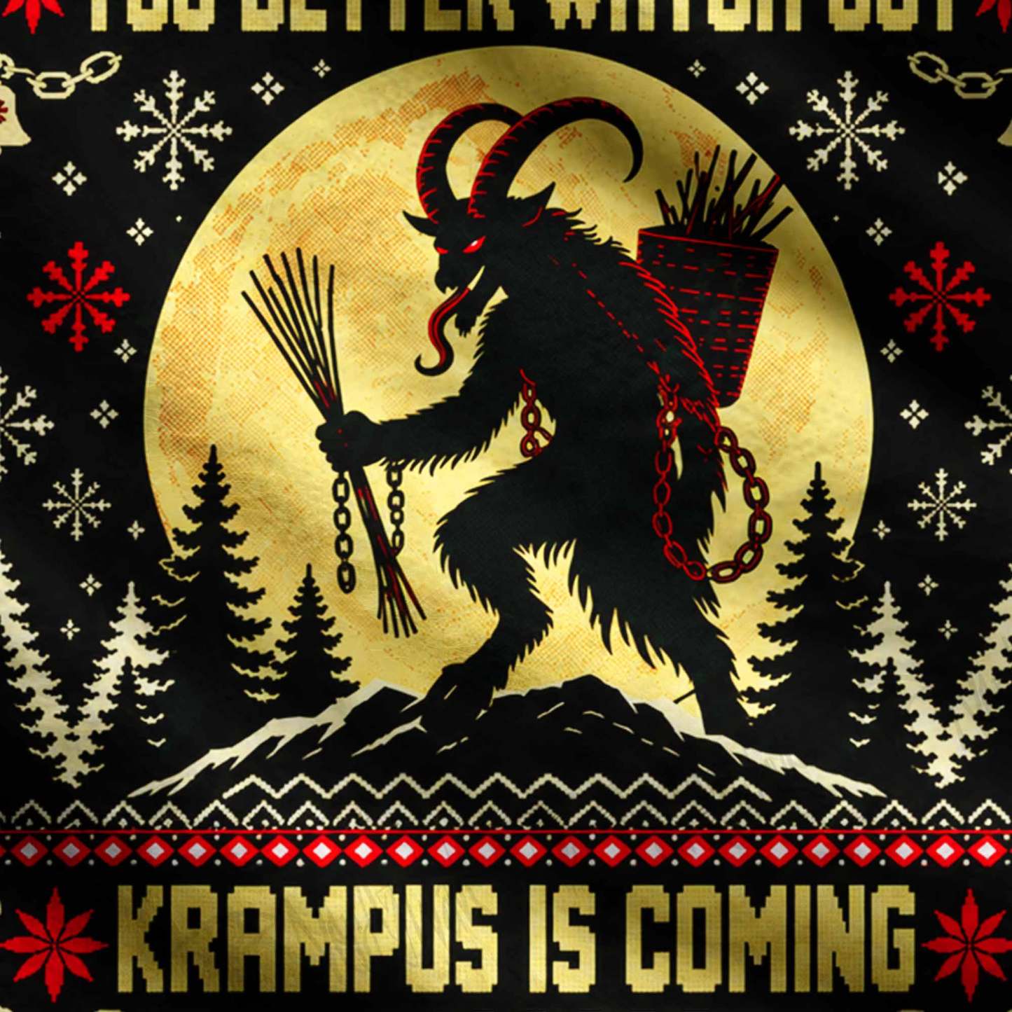 Krampus is Coming Ugly Sweatshirts