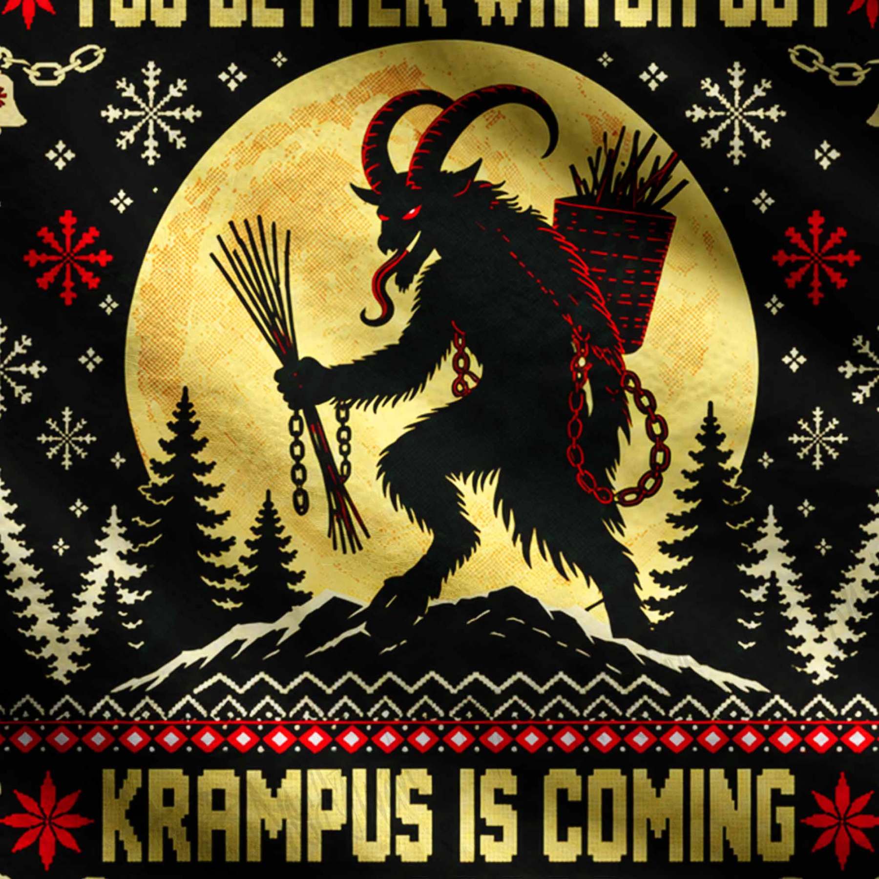 Krampus is Coming Ugly Sweatshirts