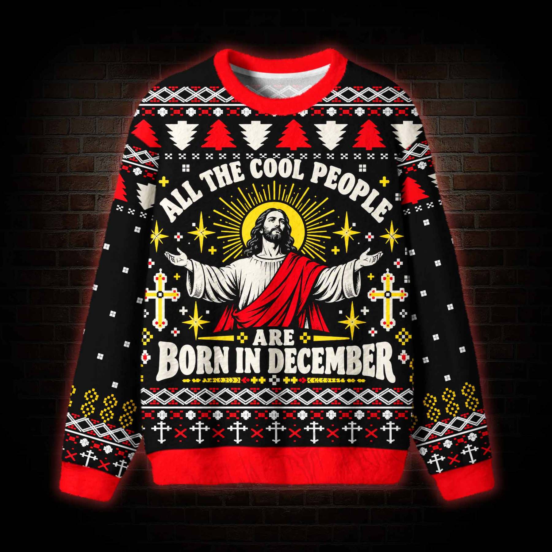 All the Cool People are Born in December Ugly Sweatshirts