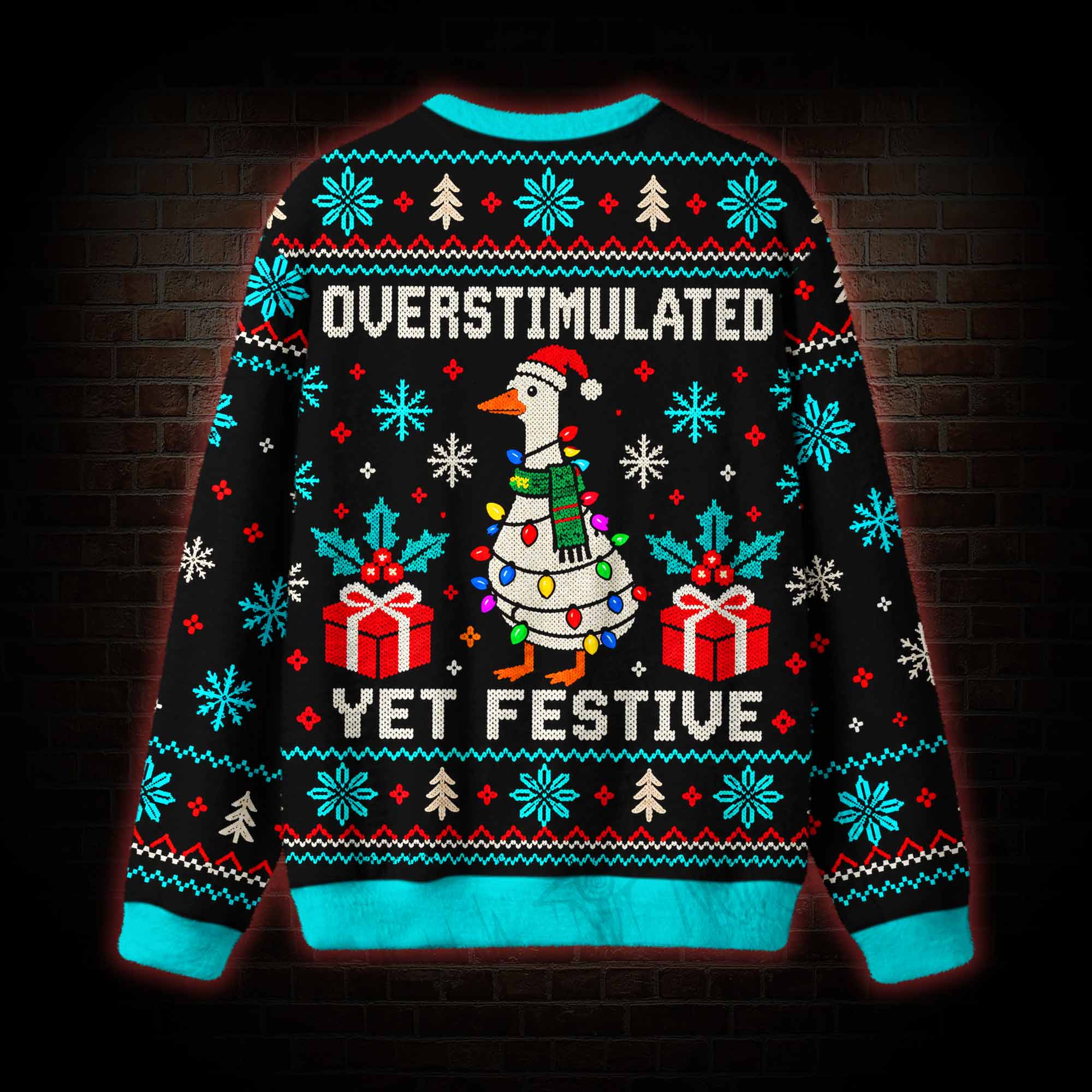 Overstimulated Yet Festive Ugly Sweatshirts