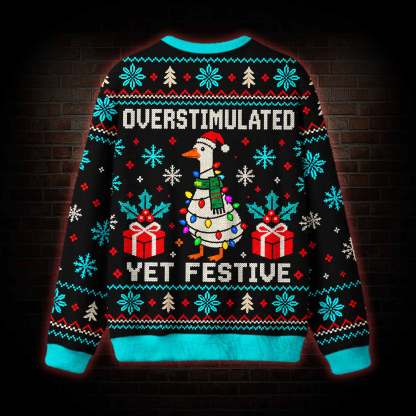 Overstimulated Yet Festive Ugly Sweatshirts