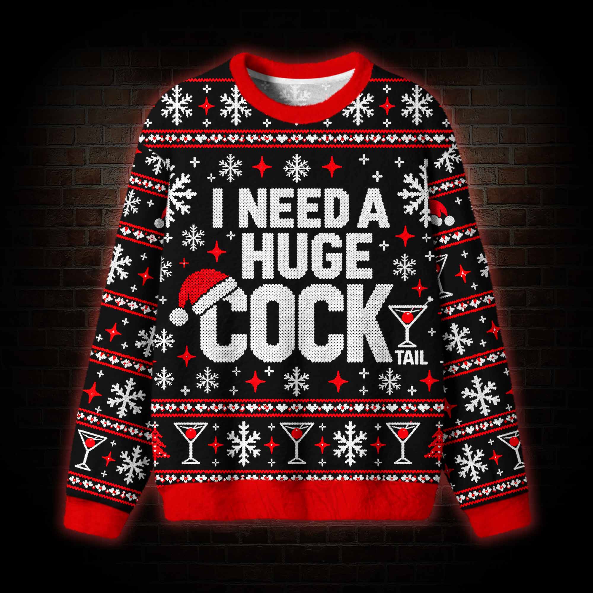 I Need a Huge Cocktail Ugly Sweatshirts
