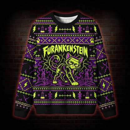 Furankenstein Creepy Cat Ugly Sweatshirts